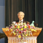 Chủ tịch Quốc hội Nguyễn Phú Trọng phát biểu ý kiến tại Lễ kỷ niệm