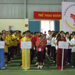 Vận động viên các đoàn về dự hội thao ngành Ngân hàng tỉnh Lai Châu lần thứ II