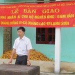 Đồng chí Nguyễn Hoàng Tùng - Bí thư Tỉnh Đoàn phát biểu tại Lễ bàn giao