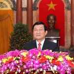 Chủ tịch nước Trương Tấn Sang chúc Tết tới đồng bào, đồng chí, các lực lượng vũ trang trong cả nước và kiều bào ở nước ngoài