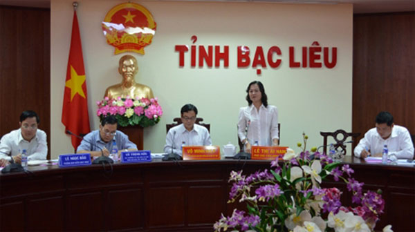 Đoàn công tác làm việc tại tỉnh Bạc Liêu