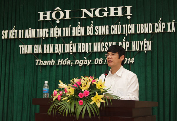 Phó Chủ tịch UBND tỉnh Thanh Hóa, Nguyễn Đình Xứng phát biểu kết luận Hội nghị 