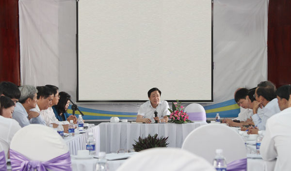 Tổng Giám đốc làm việc với chi nhánh NHCSXH tỉnh Kiên Giang