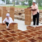 Hội viên phụ nữ ở các huyện ngoại thành Hà Nội vay vốn phát triển nghề truyền thống mây tre đan