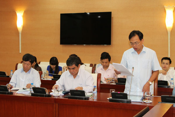 Phó chủ tịch UBND tỉnh kiêm Trưởng Ban đại diện HĐTQ NHCSXH tỉnh Bắc Giang tham gia phát biểu tại Hội thảo
