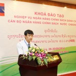 Phó Tổng Giám đốc VBSP Bùi Quang Vinh phát biểu tại Lễ khai giảng