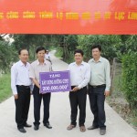 (ảnh) Công đoàn cơ sở NHCSXH tỉnh Long An tổ chức lễ mừng công công trình lộ kênh mới