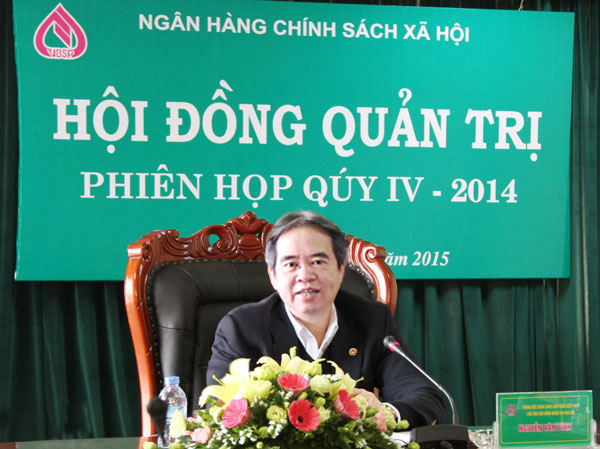 Thống đốc NHNN Nguyễn Văn Bình kiêm Chủ tịch HĐQT NHCSXH chủ trì phiên họp