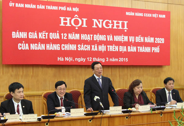 Chủ tịch UBND thành phố Hà Nội Nguyễn Thế Thảo phát biểu kết luận Hội nghị