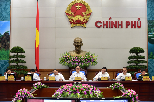 Thủ tướng Nguyễn Tấn Dũng chủ trì phiên họp thường kỳ Ảnh: Chinhphu.vn