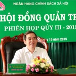 Thống đốc NHNN kiêm Chủ tịch HĐQT NHCSXH Nguyễn Văn Bình chủ trì phiên họp