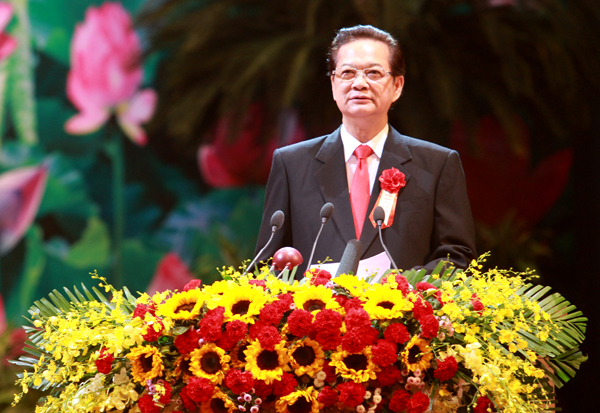 Thủ tướng Nguyễn Tấn Dũng, Chủ tịch Hội đồng Thi đua - Khen thưởng Trung ương phát biểu khai mạc Đại hội