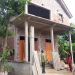 Ngôi nhà được xây dựng từ tiền hỗ trợ theo Quyết định 48 của gia đình chị Hoàng Thị Thi ở thôn Cao Sơn