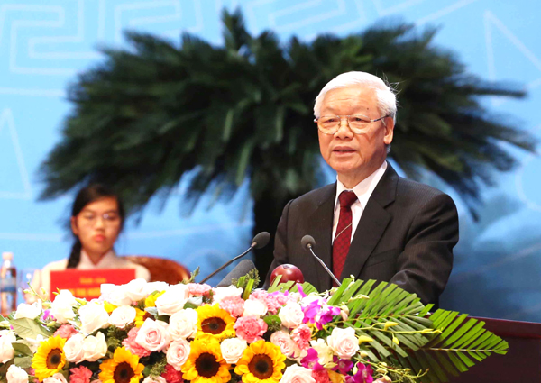 Tổng Bí thư Nguyễn Phú Trọng phát biểu chỉ đạo Đại hội đại biểu phụ nữ toàn quốc lần thứ XII