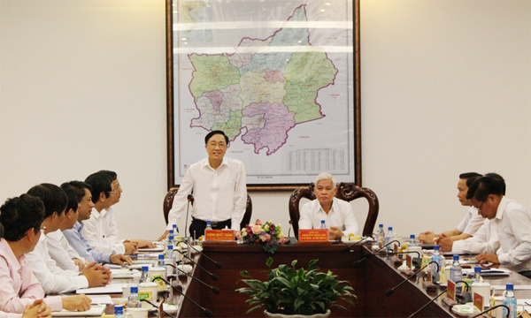 Tổng Giám đốc Dương Quyết Thắng phát biểu tại buổi làm việc với Lãnh đạo tỉnh Bình Phước