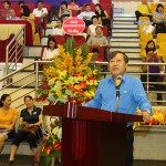Phó Chủ tịch Thường trực Công đoàn NHVN Nguyễn Văn Tân phát biểu khai mạc