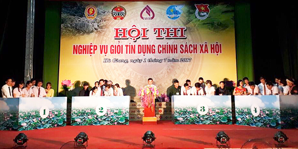 Hội thi nghiệp vụ giỏi tín dụng chính sách xã hội tại Hà Giang