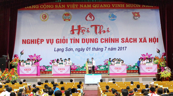 Hội thi nghiệp vụ giỏi tín dụng chính sách xã hội tại tỉnh Lạng Sơn