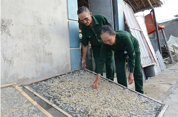 Mô hình sản xuất nước mắm của vợ chồng CCB Nguyễn Thị Hòa và Nguyễn Tiến Hải