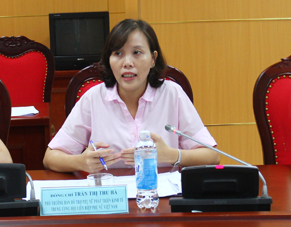 Phó Trưởng Ban Hỗ trợ phụ nữ phát triển kinh tế Trần Thị Thu Hà