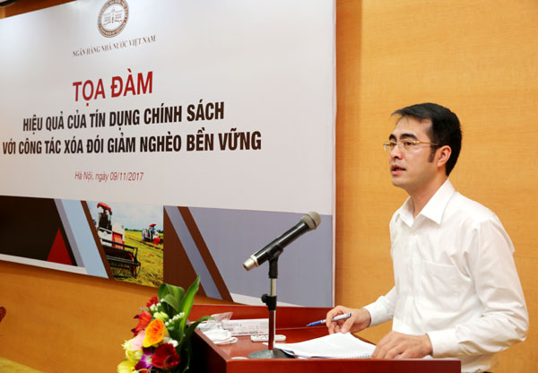Phó Tổng Giám đốc NHCSXH Nguyễn Đức Hải phát biểu