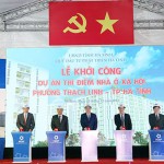 Phó Thủ tướng Vương Đình Huệ và các đại biểu ấn nút phát lệnh khởi công dự án