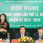 Phó Chủ tịch Công đoàn NHVN Phạm Phương Lan phát biểu tại Hội nghị