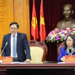 Tổng Giám đốc Dương Quyết Thắng phát biểu tại buổi làm việc với lãnh đạo tỉnh Lạng Sơn