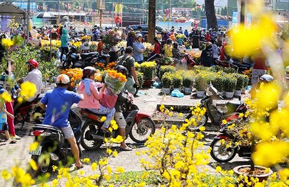 Chợ hoa ngày Tết ở Sài Gòn
