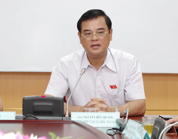 Phó Chủ nhiệm Ủy ban Tài chính và ngân sách của Quốc hội Nguyễn Hữu Quang
