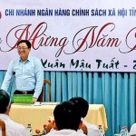 Tổng Giám đốc Dương Quyết Thắng làm việc với tập thể Lãnh đạo chi nhánh tỉnh An Giang
