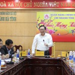 Tổng Giám đốc Dương Quyết Thắng phát biểu tại buổi làm việc với chi nhánh tỉnh Hà Tĩnh
