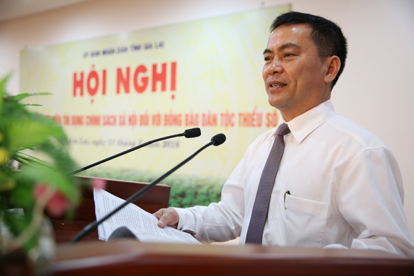 Phó Chủ tịch UBND tỉnh Gia Lai Nguyễn Đức Hoàng phát biểu khai mạc Hội nghị
