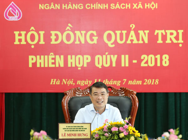 Thống đốc NHNN Việt Nam kiêm Chủ tịch HĐQT NHCSXH Lê Minh Hưng chủ trì phiên họp