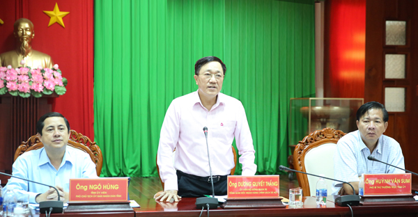 Tổng Giám đốc Dương Quyết Thắng làm việc với Lãnh đạo Tỉnh ủy, UBND tỉnh Sóc Trăng