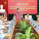 Đồng chí Phạm Tấn Công - Phó Bí thư Đảng ủy Khối Doanh nghiệp TW phát biểu tại Hội nghị