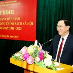 Bí thư Đảng ủy NHCSXH TW, Ủy viên HĐQT - Tổng Giám đốc Dương Quyết Thắng phát biểu chỉ đạo Hội nghị
