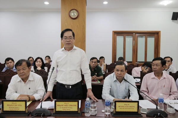 Bí thư Tỉnh ủy tỉnh Tây Ninh, Phạm Viết Thanh phát biểu tại buổi làm việc