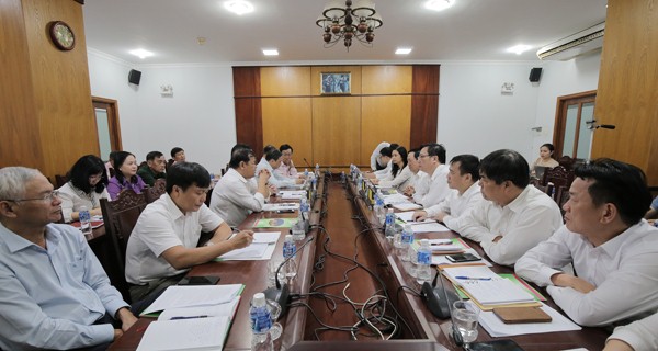 Quang cảnh buổi làm việc với Thường trực Tỉnh ủy, UBND tỉnh Tây Ninh