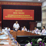 Phó Bí thư Thường trực Tỉnh ủy Lai Châu Vũ Văn Hoàn phát biểu kết luận tại Hội nghị