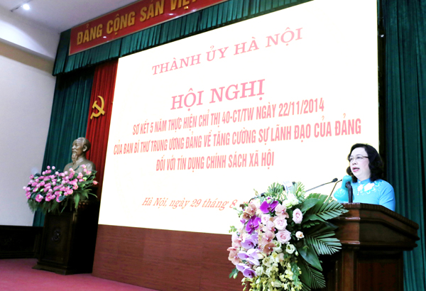 Phó Bí thư Thường trực Thành ủy Hà Nội Ngô Thị Thanh Hằng cho biết, Hà Nội luôn coi trọng việc lãnh đạo, chỉ đạo thực hiện Chỉ thị số 40, coi đây là nhiệm vụ chính trị quan trọng mang tính nhân văn sâu sắc
