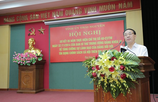 Bí thư Tỉnh ủy Thái Nguyên Trần Quốc Tỏ phát biểu chỉ đạo Hội nghị