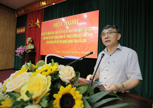 Bí Thư Thị ủy Mỹ Hào Vương Văn Đức tham luận tại Hội nghị