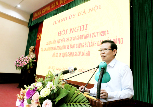 Phó Trưởng Ban Kinh tế Trung ương Triệu Tài Vinh phát biểu tại Hội nghị