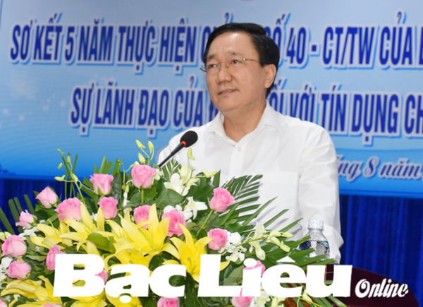 Tổng Giám đốc NHCSXH Dương Quyết Thắng phát biểu tại Hội nghị