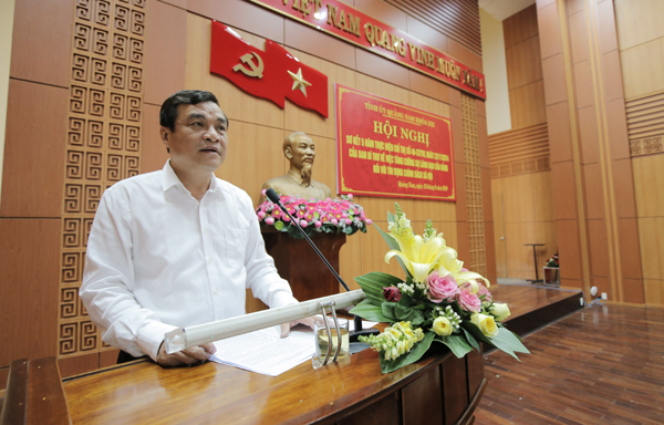 Bí thư Tỉnh ủy Quảng Nam Phan Việt Cường phát biểu chỉ đạo tại Hội nghị