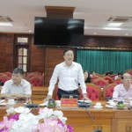 Thành viên Ban Chỉ đạo các Chương trình MTQG - Tổng Giám đốc NHCSXH Dương Quyết Thắng phát biểu tại buổi làm việc