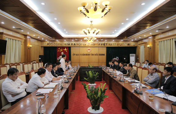 Đoàn công tác làm việc với UBND tỉnh Bắc Giang