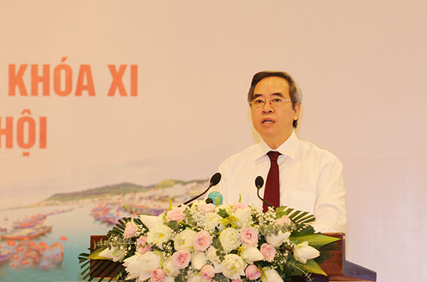Đồng chí Nguyễn Văn Bình, Ủy viên Bộ Chính trị, Bí thư Trung ương Đảng - Trưởng Ban Kinh tế Trung ương phát biểu khai mạc Hội nghị