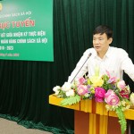 Đồng chí Bùi Quang Vinh - Phó Bí thư Đảng ủy NHCSXH TW, Phó Tổng Giám đốc phát biểu chỉ đạo hội nghị